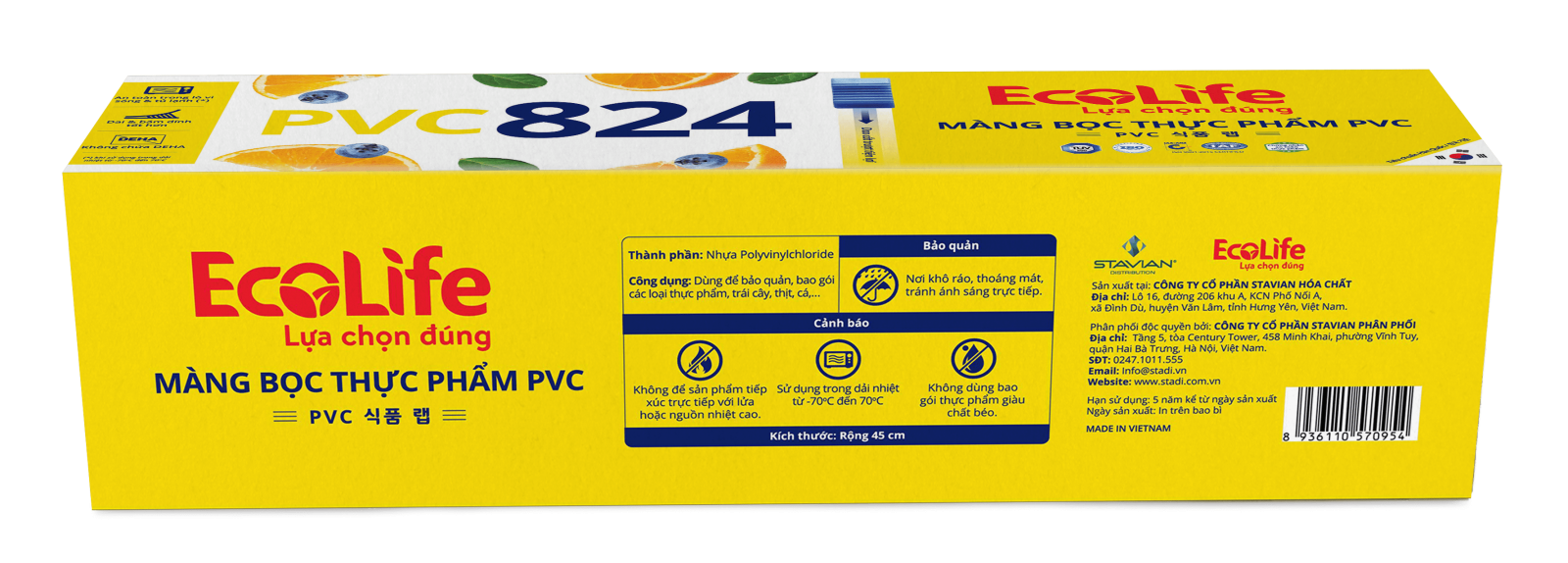 Màng bọc thực phẩm PVC ECOLIFE  824